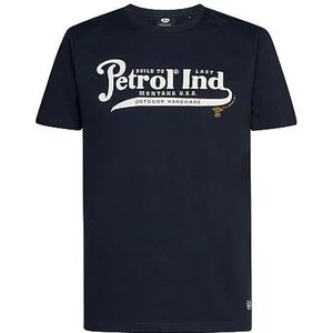 Petrol Industries Ss Classic Print T-shirt voor heren, Navy (Midnight Navy)
