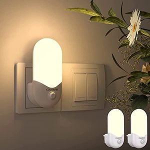 STANBOW Nachtlampje met schemeringssensor, led-nachtlampje voor kinderen, automatisch instelbare helderheid (automatisch aan/uit), voor kinderkamer, trappen, slaapkamers, gangen, 2700 K, wit