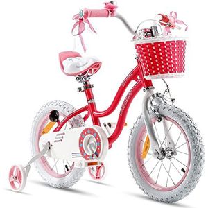 Royal Baby Girls Stargirl Kinderfiets, roze, 12 inch, met zijwieltjes, achteruittraprem