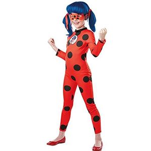 Rubie's - Officieel kostuum Ladybug Miraculous, kinderkostuum I-300778L, mt. L 7-8 jaar, rood