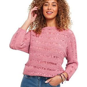 Joe Browns T-shirt à Col Largeur en Tricot Léger Coupe Ample Pull Pullover pour Femme, rose, 36