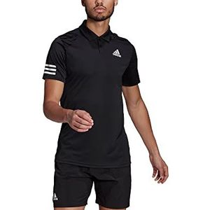 adidas Club 3str Poloshirt voor heren, Zwart/Wit
