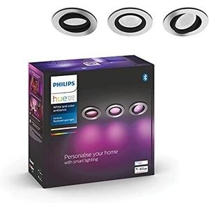 Philips Hue Centura inbouwspot White & Color rond Aluminium 3-pack