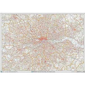 Greater London postcode wandkaart