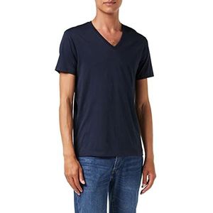 Armani Exchange Pima Cotton Jersey Short V-hals heren T-shirt, Blauw