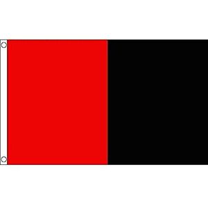 AZ FLAG Vlag, rood en zwart, 90 x 60 cm, 2 kleuren, 60 x 90 cm
