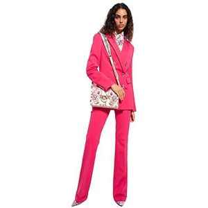 Pinko Glorieux jas met stippenpatroon van stof, elegant, voor dames, P87_Fuchsia, 46, P87_Fuchsia