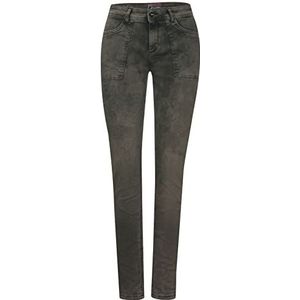 Street One dames jeans broek, Mokka Overdye Black Wash