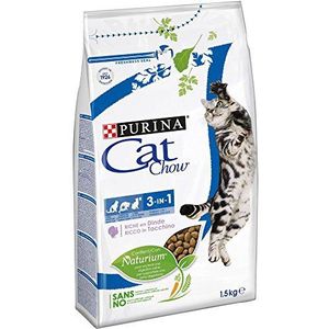 Purina Cat Chow 3-in-1 Kat voor volwassenen, 6 x 1,5 kg