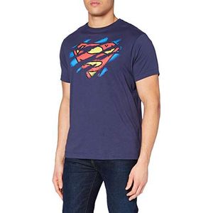 DC Comics Superman T-shirt met Torn logo voor heren, Navy Blauw