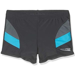 Aqua Speed Andy Boys Zwemshort voor jongens, Eén maat, grijs/blauw