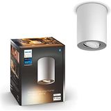 Philips Hue White Ambiance PILLAR Spot 1 x 5,5 W uitbreiding Bluetooth compatibel - wit (afstandsbediening niet inbegrepen), werkt met Alexa, Google Assistant en Apple Homekit