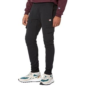 Champion Pantalon de jogging cargo à tissage inversé pour homme avec logo C, Logo C noir, XXL