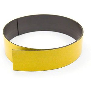 Magneet Expert® magneetband 50 mm breed x 1,5 mm dik incl. hoogwaardige lijm - Polariteit B (5 m lang)