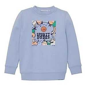 TOM TAILOR Glow in the Dark Special Print Sweatshirt Glow in the Dark speciale print sweatshirt voor jongens (1 stuk), 12819 - Parijse blauw