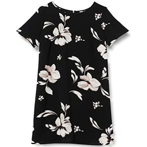 ONLY CARMAKOMA Carlux Ss Tunic Wvn Noos Blousejurk voor dames, Zwart Bloemen