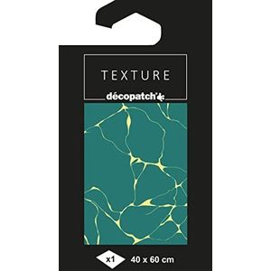 Décopatch TD869C – 1 vel bedrukt papier, folie-effect, warmgoud-effect, metallic effect, modernisering, doe-het-zelf en creatieve hobby's, 60 x 40 cm