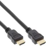 InLine 17522P High Speed HDMI-kabel met Ethernet, Premium 4K2K stekker naar stekker, 2,5 m, zwart/goud