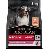 Pro Plan Medium Adult Sensitive Skin met Optiderma, rijk aan zalm, 3 kg, droogvoer voor middelgrote volwassen honden