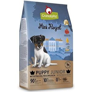 GranataPet Mini Royal Junior 1 kg droogvoer voor honden, graanvrij en suikervrij, compleet voer voor puppy's
