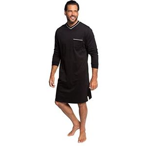 JP 1880 Nachtjapon lange pyjama voor heren, zwart.