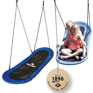 Schildkröt Ovale tuinnestschommel voor kinderen en volwassenen, 165 x 70 cm, hangend tot 150 kg, voor binnen en buiten