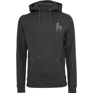 Mister Tee Mt2562 - Easy Sign-sweatshirt met capuchon voor heren, Houtskool.