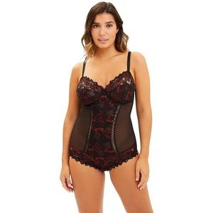 SANS COMPLEXE Arum Glitter Ensemble de Lingerie, Noir & Rouge Paillete, 90C Femme, Noir & Rouge Paillete, 90C