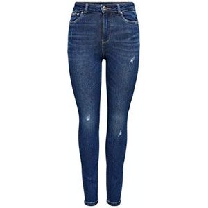 ONLY ONLMila Life HW Skinny Fit Jeans voor dames, donkerblauw denim