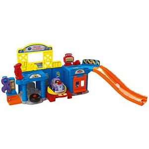VTech - Tut Tut Bolides, SOS-reparatiewerkplaats met auto Marvin Super Tuning, garage auto's voor kinderen, 5 magische zones, cadeau voor jongens en meisjes van 1 jaar tot 5 jaar - inhoud in het Frans