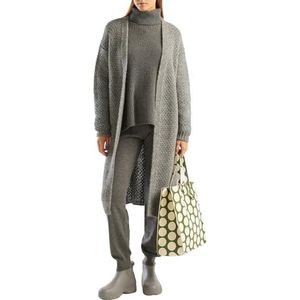 United Colors of Benetton Pull Cardigan Femme, Gris clair 76 carats, M