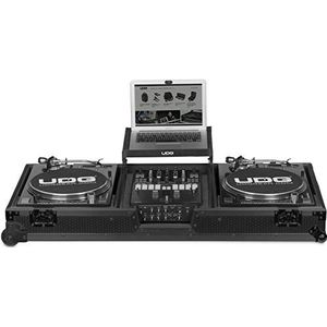 UDG Ultimate Flight Case Koffer Set voor platenspeler en mixer 10 inch (12 inch), zwart, zwart.