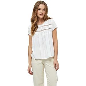 Desires Benta blouse met korte mouwen dames blouse met korte mouwen, Wit.