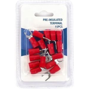 Borne pré-isolée rouge SV5.5-6 (15 pcs/blister) - Connexions électriques sécurisées, idéales pour les connexions rapides dans les projets électriques.