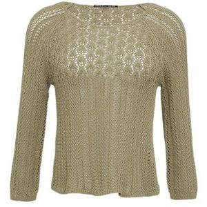 QS Trui met haaklook, dennengroen, L, Fir Groen, L
