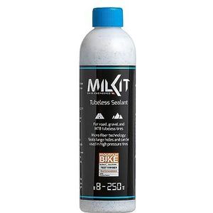 milKit Buismelk in een fles van 75 ml - fietsbandafdichtmiddel - Tubeless verzegelde melk voor fietsbanden, MTB, racefiets en andere banden.