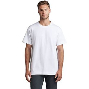 G-STAR RAW Essential T-shirt voor heren, los zittend, wit (wit D347-110), S, wit (wit D347-110)