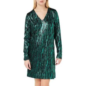 Minus CAIA Robe courte pailletée à col en V pour femme, Vert jade, 40