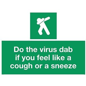 Bord ""Do the virus dab if you feel like a toux or a nies"", aluminium composiet, 3 mm