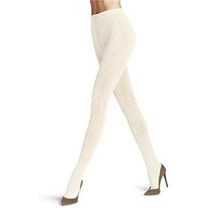 FALKE Temple Angel 60 DEN W TI semi-ondoorzichtig, dik, fantasiepatroon, 1 paar damespanty (1 stuk), Beige (Pearl 2022)