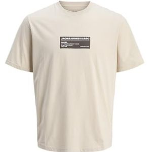 JACK & JONES Jcoterrain T-shirt Ss Crew Neck Fst T-shirt voor heren, Lichtbeige