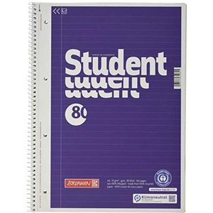 Brunnen 106783101 Notitieblok A4 Student gelinieerd (80 vellen, gerecycled, blauwe engel)