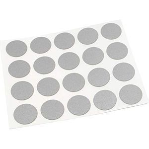Adsamm® Adsamm® 20 stuks afdekkapjes Ø 13 mm zilver rond 0,45 mm zelfklevende meubelkappen
