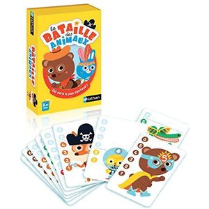 Nathan - De strijd om de dieren - Vereenvoudigd kaartspel - Om met het gezin te spelen - Ideaal voor kinderen van verschillende leeftijden - Vanaf 2 spelers - Voor kinderen vanaf 3 jaar