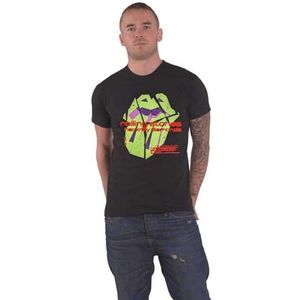 The Rolling Stones Hackney Diamonds Neon Tong T-shirt, officieel, zwart, maat M