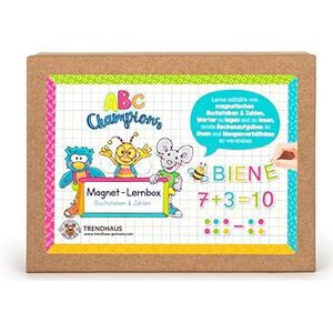 ABC Champions Mini-magneetbord voor kinderen, met letters en magnetische cijfers, klein cadeau voor het begin van de school