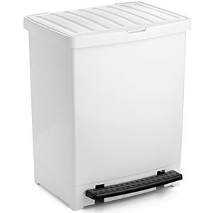 TATAY 1101201 - Pedaalemmer van kunststof, 25 l, wit