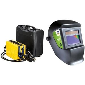 GYS - Gysmi 160P - Soldeerstation - inverter - MMA - Ø 1, 6 tot 4 mm - 230V - Geleverd met massababels en elektrodehouder in koffer & lasmasker LCD MASTER 11 - Kleur 11 zwart