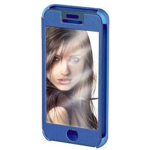 Hama Mirror beschermhoes voor iPhone 5 / 5S, blauw / zilver