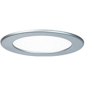 Paulmann LED plafondlamp inbouwlamp 12W 4000K neutraal wit LED paneel chroom mat IP44 waterdicht inclusief lamp 92071